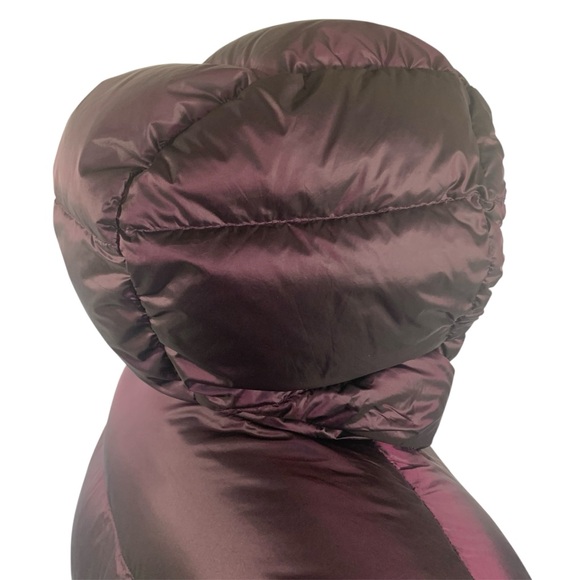 Eddie Bauer Coat Down EB550 Long Puffer Jacket Double Front Zipper Burgundy XL - Picture 11 of 16